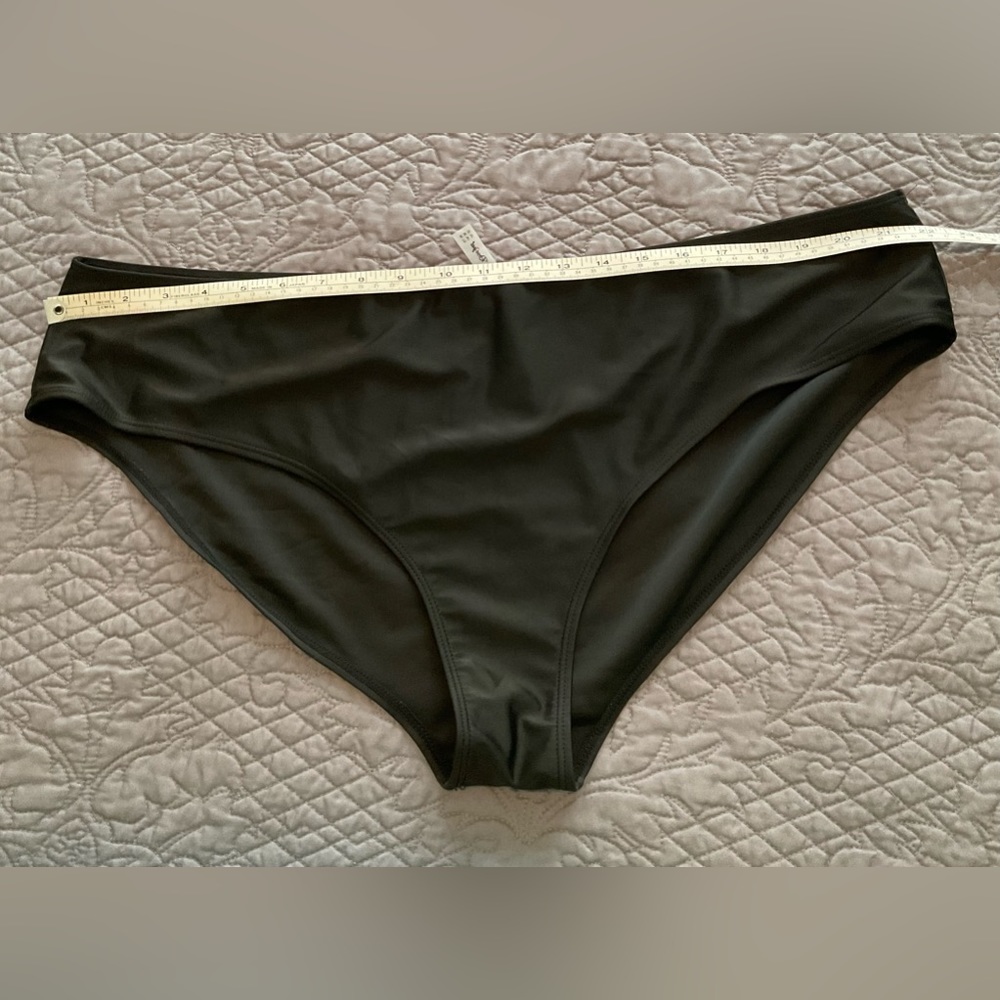 Solid black bathing suite bottoms 4X